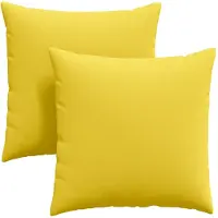 vidaXL Zitkussens 2 st Stof Licht Geel 80 x 80 cm