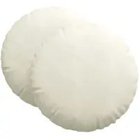 vidaXL Zitkussens 2 st Fluweel Crème Ø 80 x 29 cm
