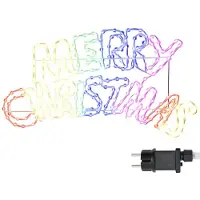 vidaXL Kerst Sign met 240 LED Multikleur 99,5 x 54 cm PVC