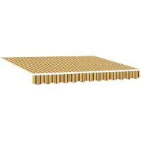 vidaXL Uitschuifbare luifel Meerkleurig 350 x 250 cm Polyester