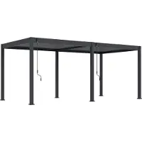 Orion Comfort terrasoverkapping - 300x600cm - Antraciet - Aluminium / Metaal / Vrijstaande / Luxe overkapping - Tuinprieel / Carport / Veranda / Pergola