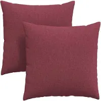vidaXL Zitkussens 2 st Stof Wijnrood 60 x 60 cm