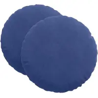 vidaXL Zitkussens 2 st Fluweel Politieblauw Ø60 x 21 cm