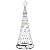 vidaXL LED kerstboom met 230 LED Multikleur 184.5 cm Metaal