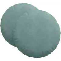 vidaXL Zitkussens 2 st Fluweel Zeegroen Ø60 x 21 cm