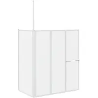 vidaXL Badscherm Mat 120 x 70 x 137 cm Aluminium