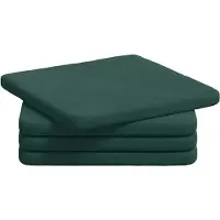 vidaXL Zitkussens 4 st Fluweel Donkergroen 40 x 40 x 3 cm