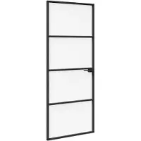 vidaXL Huisdeur 83 x 201,5 x 3,5 cm Aluminium en Gehard Glas