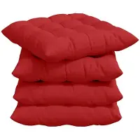 vidaXL Zitkussens 4 st Stof Rood 40 x 40 x 6 cm