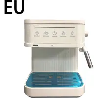 Eafc MK-868 Halfautomatische espressomachine - met 20 bar pomp druk en stoompijpje voor melkschuim, semi-automatisch retro koffiezetapparaat voor thuis - wit