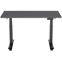 Euroseats Elektrisch Bureau - verstelbaar, opklapbaar en verrijdbaar - 180x80 cm - Zwart frame - Shadow eik
