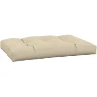 vidaXL Palletkussen 120x80x12 cm stof beige