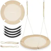 HyperMotion Schommel - - Vogelnest 100cm - Belastbaarheid 150 kg - Comfort &amp; Veiligheid - Beige Boho