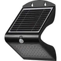 Osram LED-zonne-wandlamp ENDURA FLOOD BUTTERFLY, 4 W sensor BUTTERFLY, zwart, Kunststof, Modern, solar buitenlamp