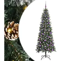 vidaXL Kunstkerstboom Groen 210 cm PVC en Plastic en Staal