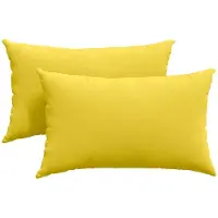 vidaXL Zitkussens 2 st Stof Licht Geel 50 x 30 cm