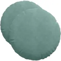 vidaXL Zitkussens 2 st Fluweel Zeegroen Ø50 x 19 cm