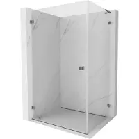 Mexen Lunar-B L douchecabine met naar buiten openslaande deur links 100 x 90 , transparant, gun metal - 832L-100-090-95-00-L