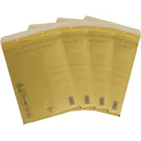 Gerimport bubbel / luchtkussen enveloppen - bruin - 15 x 21 cm - 30x stuks - Bubbeltjes enveloppen