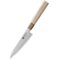 Xinzuo Groentemes / Petty Mes 13,5 cm – PM8M Zhen Series – Japans Aogami #2 Blue Carbonstaal – 3-Laags – Hardheid 62-64 HRC – Esdoornhouten Handvat