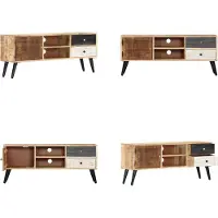 vidaXL Tv-meubel 115x30x47 cm massief mangohout - Tv-meubel - Tv-meubels - Houten Tv Meubel - Houten Tv Meubels