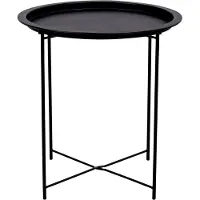 Ebuy24 Baro salontafel hoektafel zwart.
