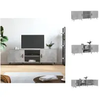 vidaXL Tv-meubel - Tv-meubelen - Tv Kast - Opbergkast - Tv-meubel 150x30x50 cm bewerkt hout betongrijs