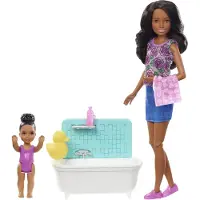 Mattel Barbie speelset Babysitter In bad!