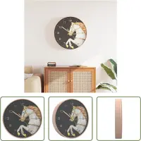 The Living Store Vintage Klok - Wandklok - Wandklok Ø29,5 cm polystyreen en glas goudkleurig en wit - Retro Klok - Gouden Klok - Witte Klok