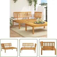 The Living Store Acacia Hout - Tuinbank - Tuinhoekbank pallet massief acaciahout - Outdoor Furniture - Lounge Set - Patio Furniture