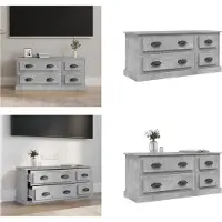 vidaXL Tv-meubel 100x35,5x45 cm bewerkt hout betongrijs - Tv-kast - Tv-kasten - Tv-meubel - Hifi-meubel