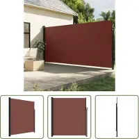 The Living Store Windscherm Uittrekbaar - Windscherm - Windscherm uittrekbaar 220x600 cm bruin - Privacy Screen - Tuinscherm - Balkon Scherm