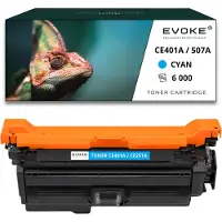 Evoke Toner voor HP CE251A / CE401A-CE251A/CE401A CE251A / CE401A, blauw (cyaan) | Vervanging voor HP LASERJET COLOR M551 M570 M575