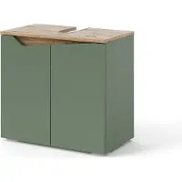 Vicco Wastafelonderkast Marelle Groen/Kunstzinnig 60 x 57.5 cm met 2 deuren, Model 54399
