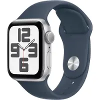Apple Watch SE (2022) 40mm Zilver Aluminium Sportband M/L