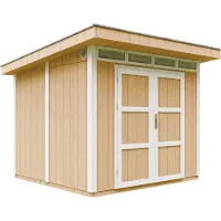Timbela M903A-HARVEST HONEY - LP SmartSide Tuinhuis op houtbasis - 6 m² - 294x279xH237 cm - met vloer en verf