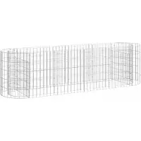 vidaXL Gabion plantenbak verhoogd 190x50x50 cm gegalvaniseerd ijzer