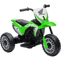HOMCOM Elektrische motorfiets voor kinderen Kunststof, Metaal 71L x 40,5B x 43,5H cm Groen