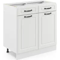 Vicco R-Line Keukenonderkast – 80 cm zonder werkblad Wit Landhuis