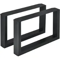En.casa Stalen onderstel set van 2 U tafelpoot 64x40 cm zwart []