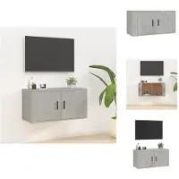 vidaXL Tv-kast - Tv-kasten - Tv-wandmeubel - Televisiekast - Tv-wandmeubel 80x34,5x40 cm betongrijs