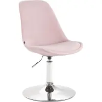 CLP Maverick Eetkamerstoel - Fluweel roze chroom