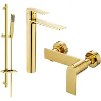 Mexen Zero DQ02 doucheset, goudkleurig - 71114DQ02-50