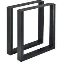 En.casa Stalen onderstel set van 2 U tafelpoot 60x72 cm zwart []