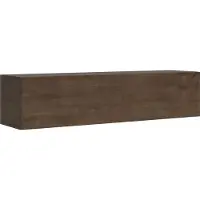 Itamoby Klapbare wandconsole voor de televisie met kabeldoorvoer. Afmetingen: lengte 173,6 cm, hoogte 40 cm, diepte 39,2 cm. Materiaal: walnoot