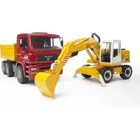 BRUDER 2751 MAN vrachtwagen met Liebherr kraan