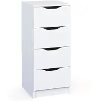Ebuy24 Wung kommode 4 lades wit.