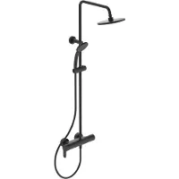 Ideal standard Cerafine O - Doucheset incl. douchekraan, 20 cm, 1-jet, zwart BC750XG
