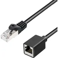 HB-DIGITAL S-IMPULS RJ45-patchkabelverlenger, 0,5 meter, zwart, CAT.7 ongehulde kabel