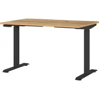 Germania GW-Mailand Hoogteverstelbaar Zit-sta-bureau Bruin Eiken T-Voet 1,200 (B) x 800 (D) x 1,200 (H) mm Spaanplaat, metaal